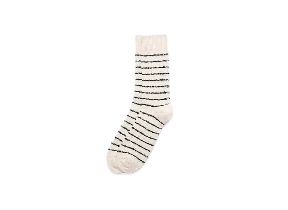 Barbour Simple Border Socks "White"