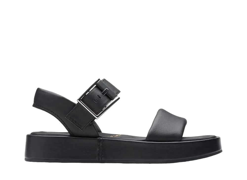 Clarks Women's Alda Strap "Black Leather"