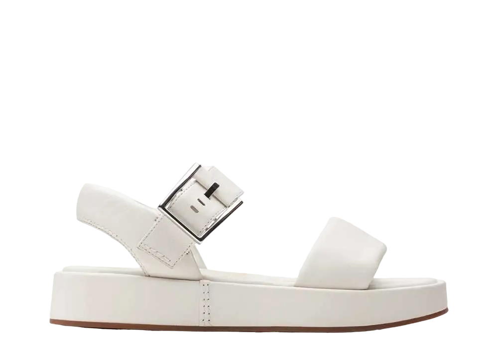 Clarks Women's Alda Strap "Off White Leather"