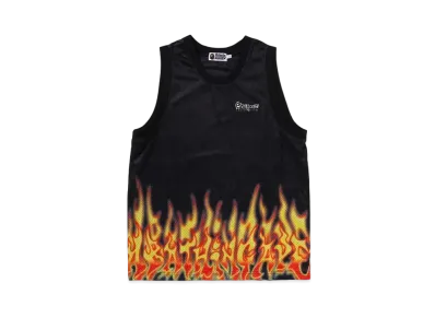 A BATHING APE Flame Mesh Vest "Black"
