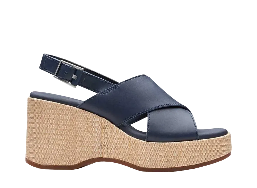 Clarks Women's Manon Wish "Navy Leather"