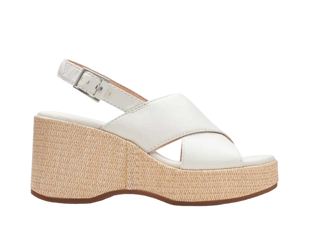Clarks Women's Manon Wish "Off White Leather"