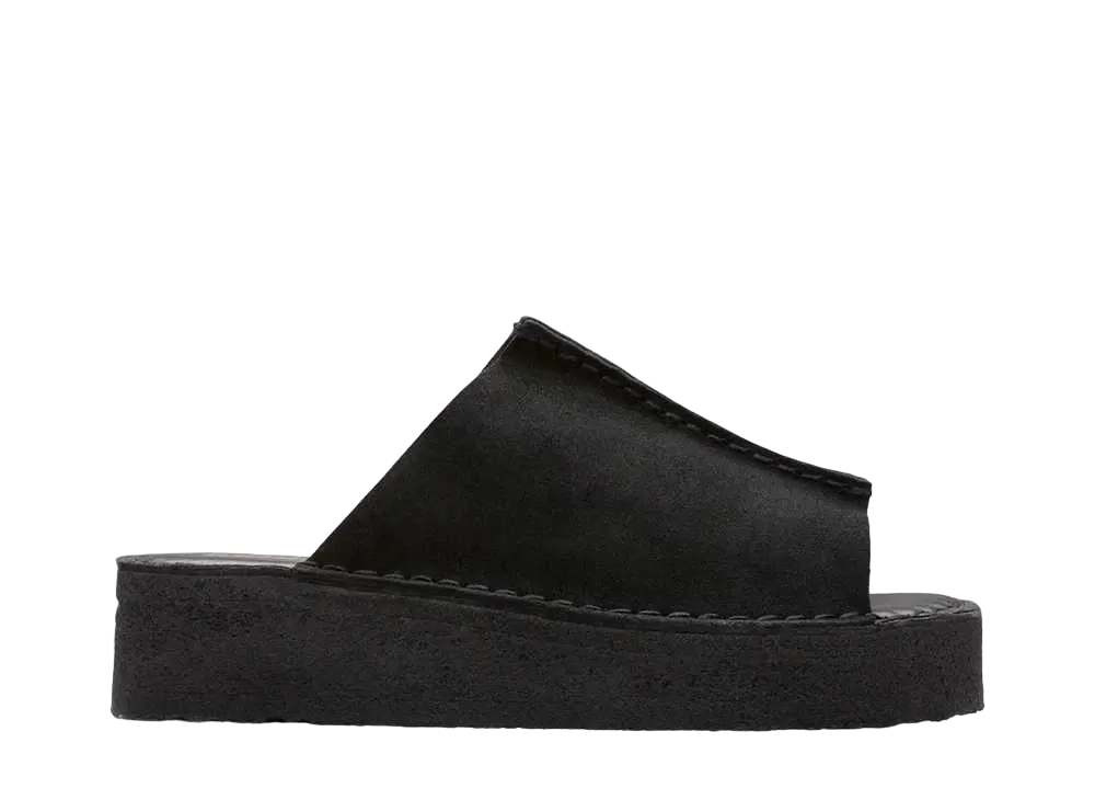 クラークス ウィメンズ ウェッジスライド "ブラックスウェード"