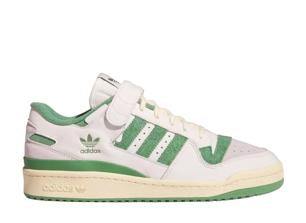アディダス オリジナルス フォーラム 84 ロー "クラウドホワイト/プリラブドグリーン/イージーイエロー"