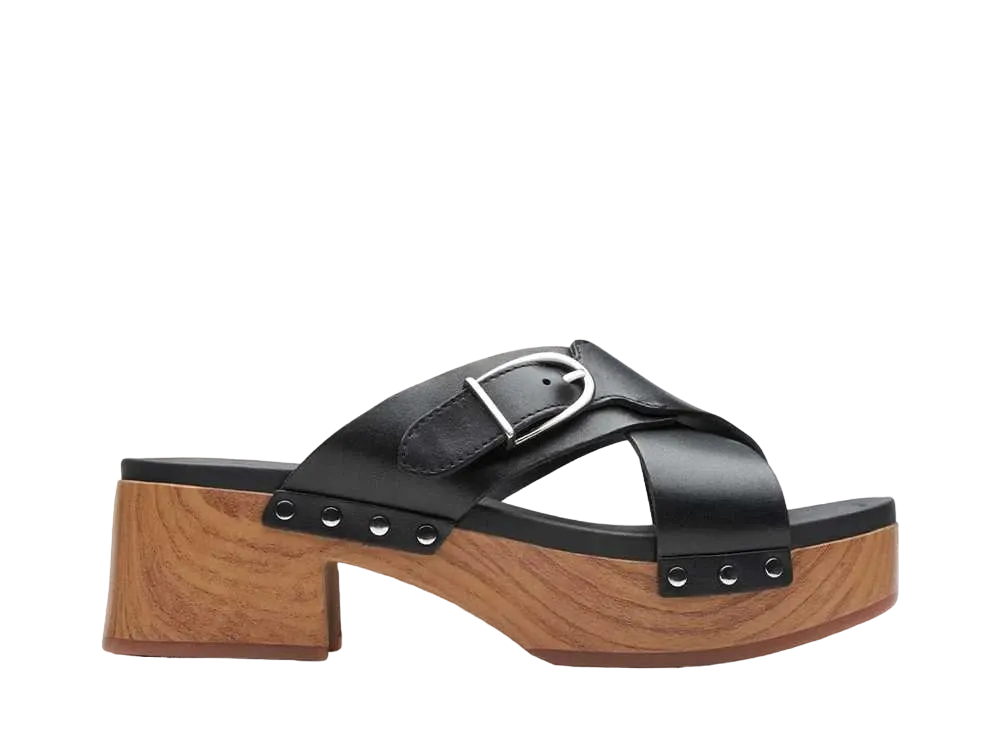 Clarks Women's Sivanne Walk "Black Leather"