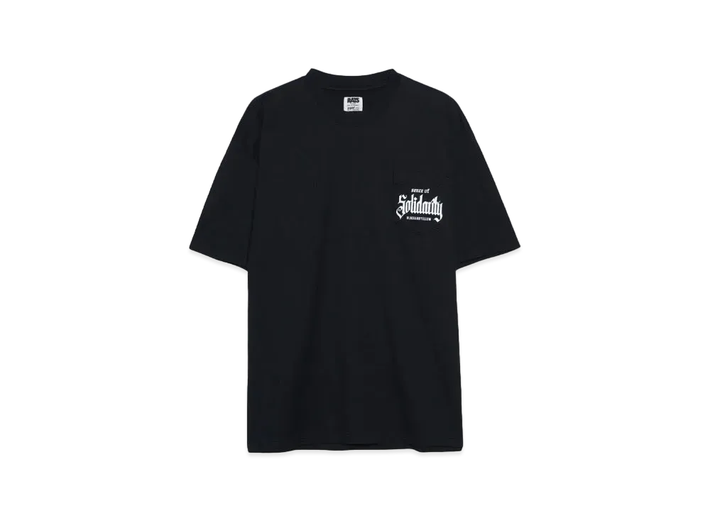 RATS SOLIDARITY POCKET TEE "BLACK"