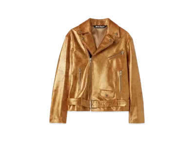 PALM ANGELS PA City Laminated Biker "Gold Red"