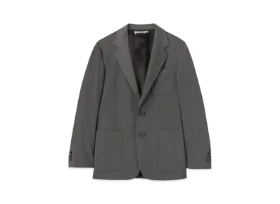 PALM ANGELS Monogram Pocket Blazer "Light Grey"