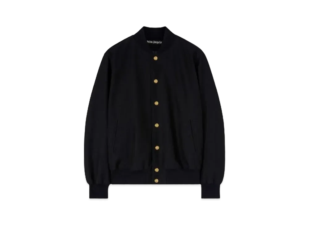 PALM ANGELS Logo Varsity Jacket "Navy Blue"