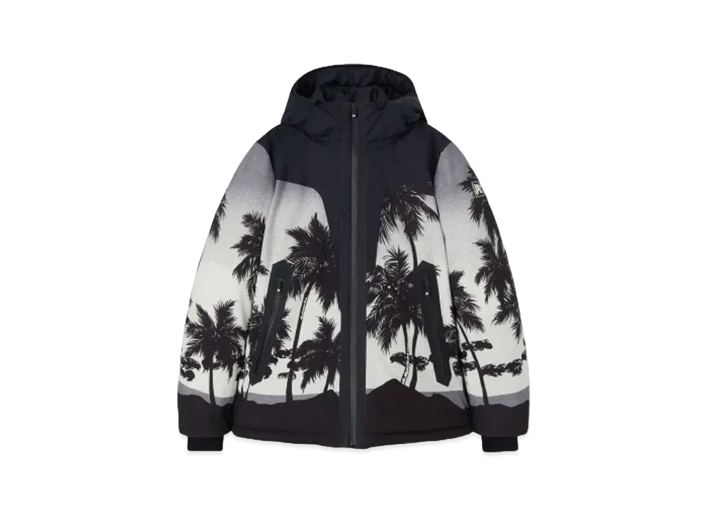 PALM ANGELS Palms Ski Padded Jacket "Light Grey"