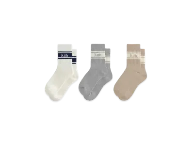 Kith 3-Pack Striped Jacquard Mid Crew Cotton Socks "Multi"