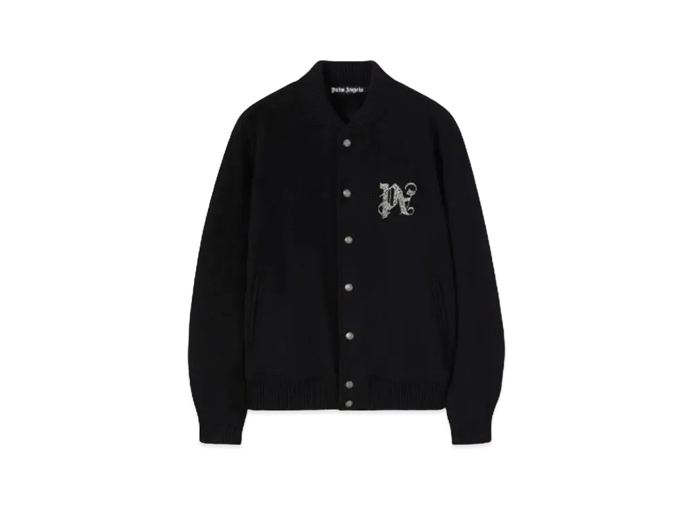 PALM ANGELS Monogram Varsity "Black "