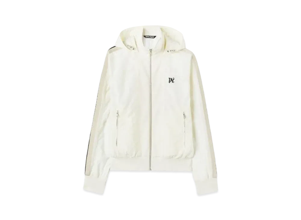 PALM ANGELS Monogram Nylon Track Jacket "Off White"