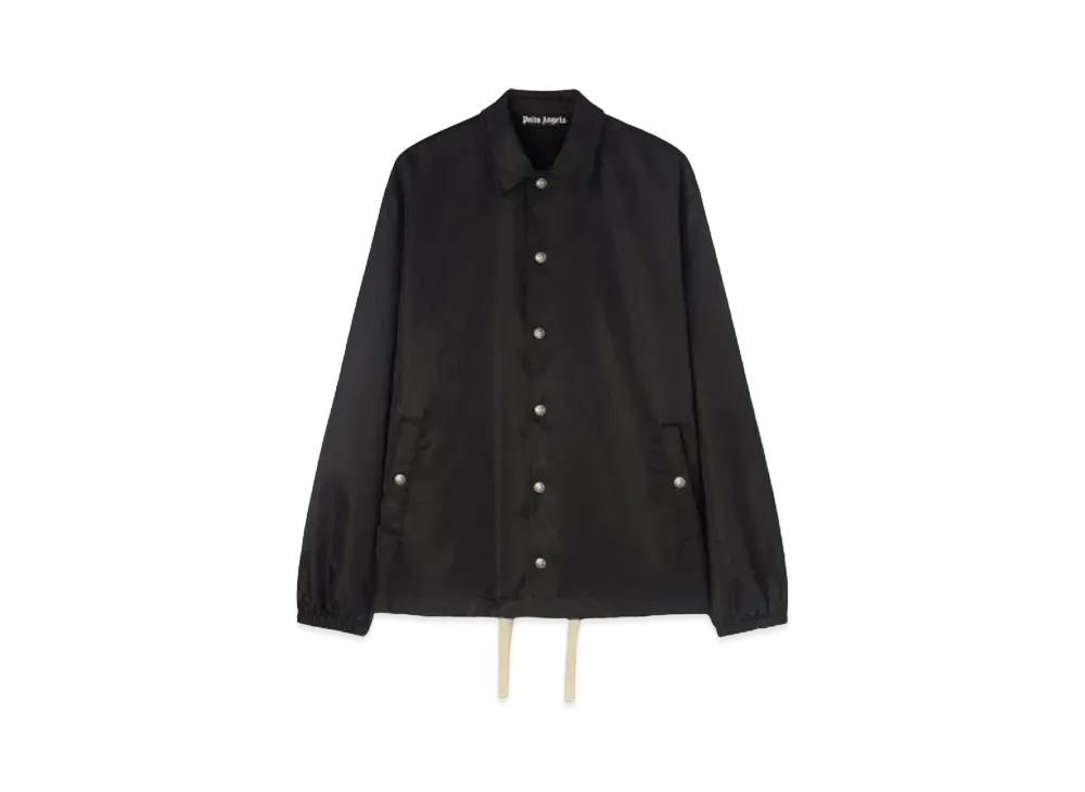 PALM ANGELS Hyper Monogram Coach Jacket "Black Mint"