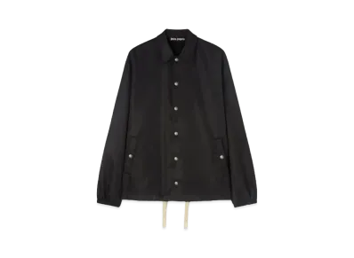 PALM ANGELS Hyper Monogram Coach Jacket "Black Mint"