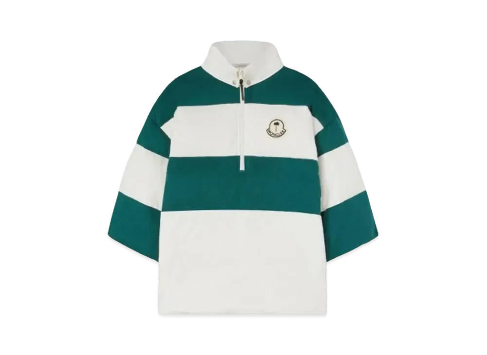 PALM ANGELS x MONCLER Genius Puffer Polo "White Green"