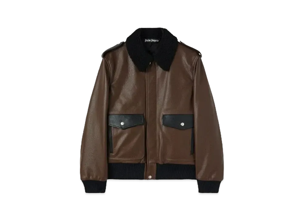 PALM ANGELS Racing Aviator Jacket "Brown"