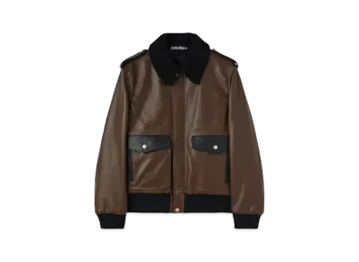 PALM ANGELS Racing Aviator Jacket "Brown"
