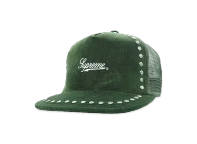 Supreme Studded Velvet Mesh Back 5-Panel "Green"