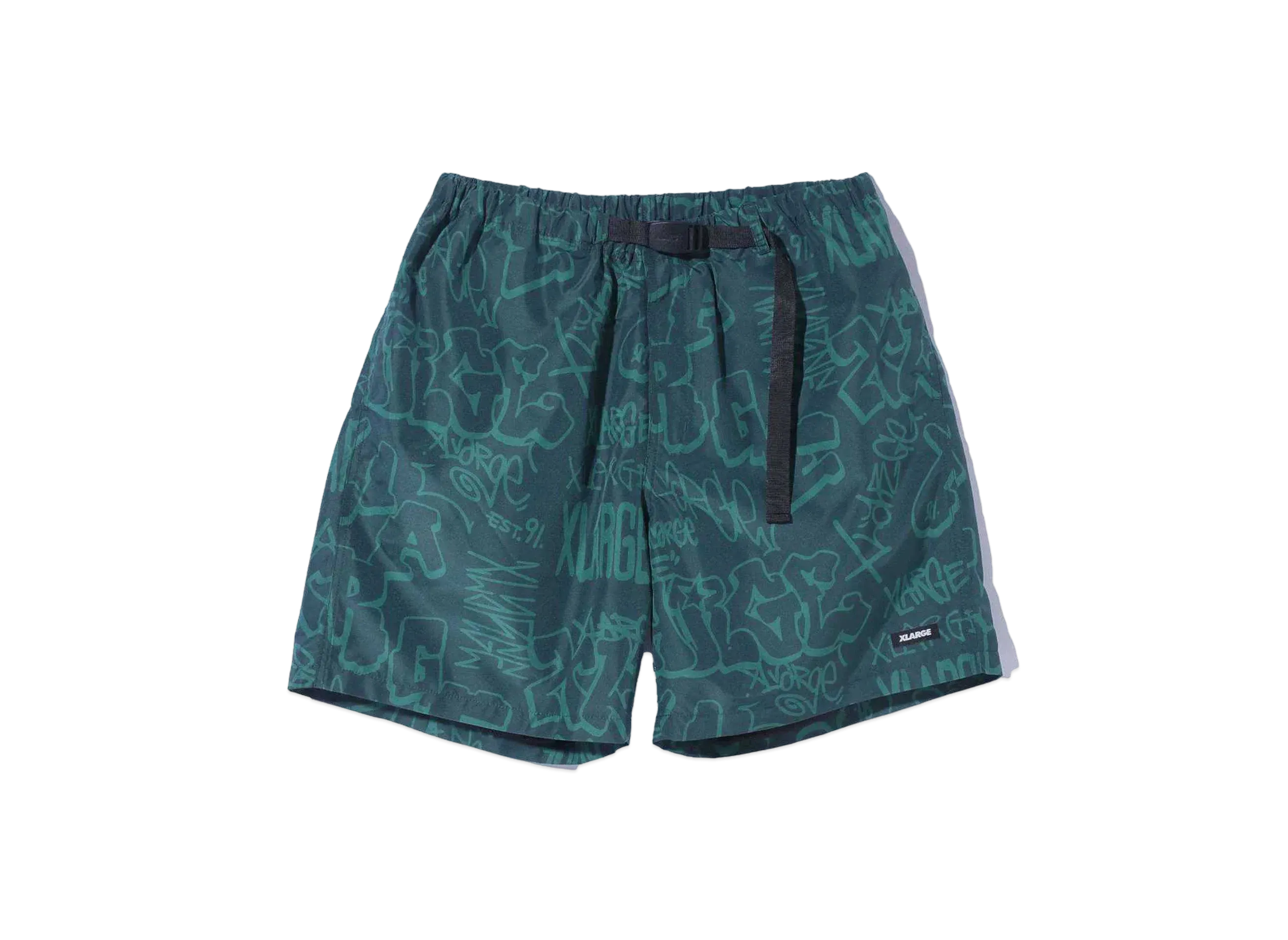 XLARGE GRAFFITI EASY SHORT PANTS "GREEN"
