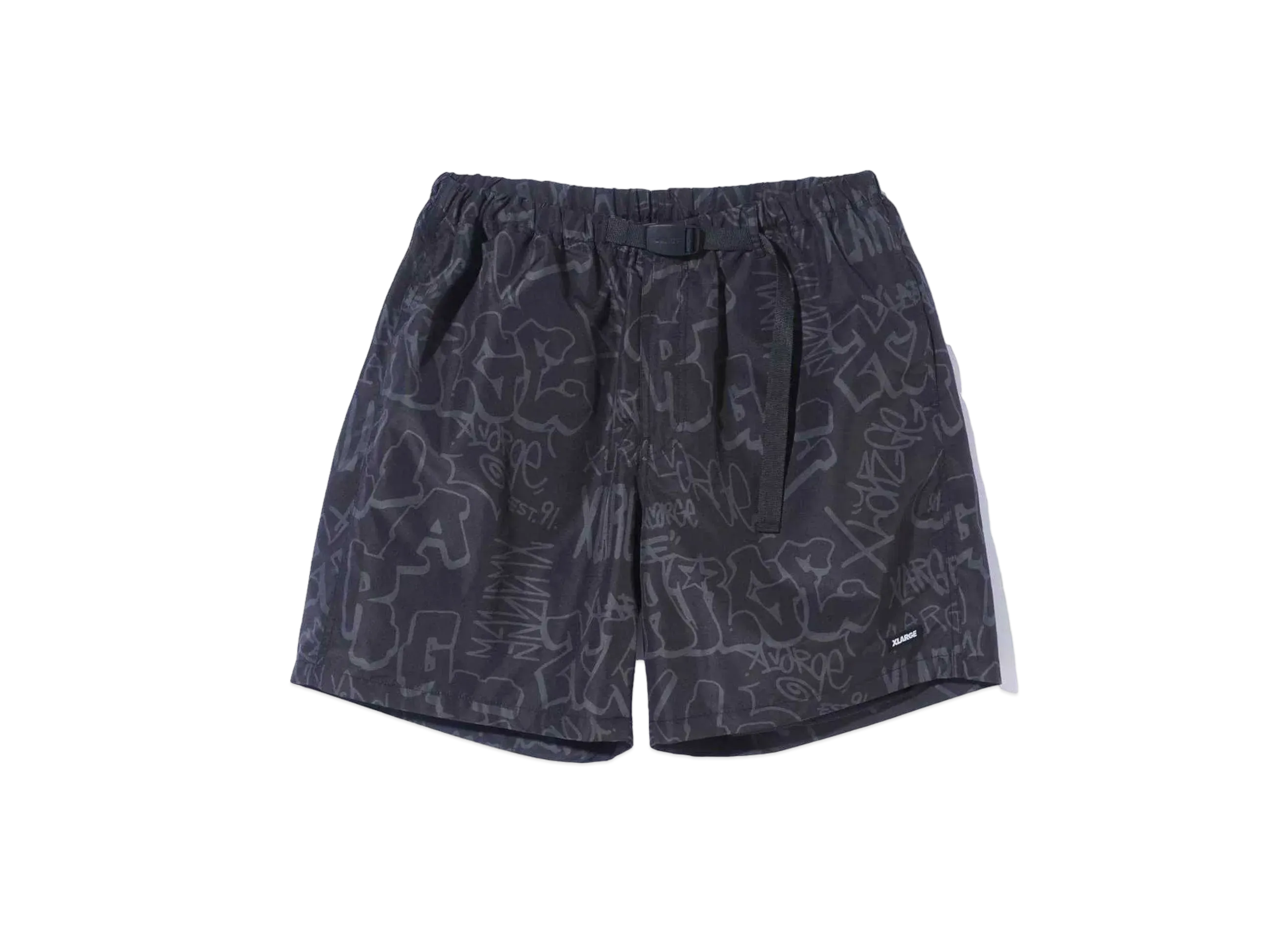 XLARGE GRAFFITI EASY SHORT PANTS "BLACK"