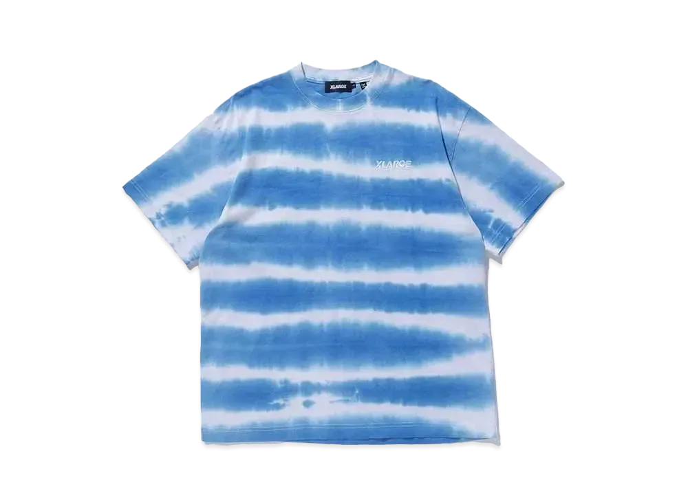 XLARGE TIE DYE STRIPED S/S TEE "BLUE"