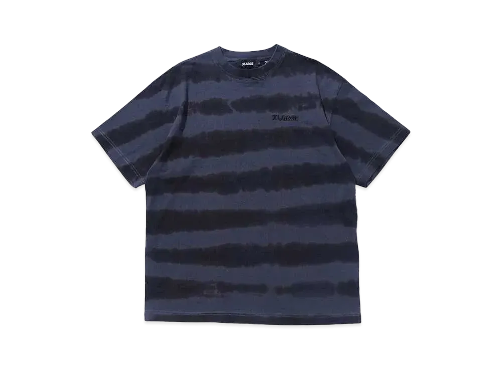 XLARGE TIE DYE STRIPED S/S TEE "BLACK"