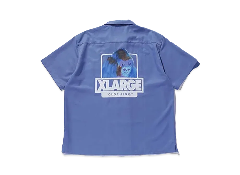 XLARGE x OMIYA ELLIE Open Collar S/S Shirt "Blue"