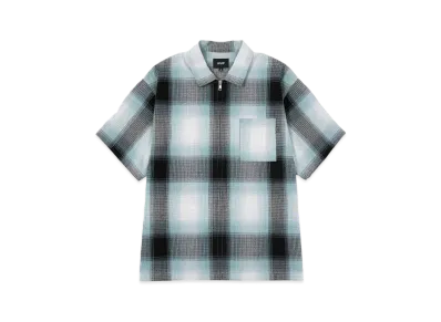 HUF Summer 24 Classic H Ombre Plaid Shirt "Neo Mint"