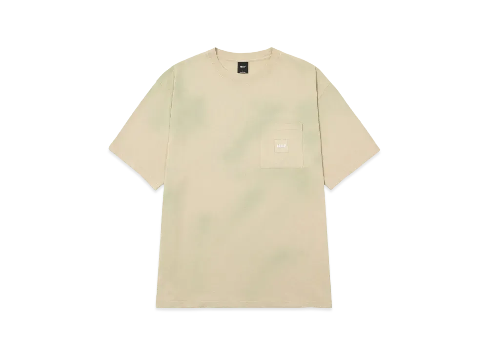 HUF Summer 24 Tie Dye Box Logo Pocket "Toffee"
