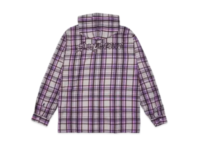 Supreme Printed Hooded Flannel Shirt "Pink"