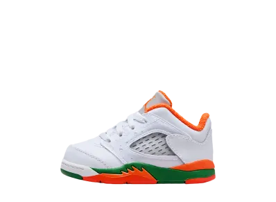 Nike TD Air Jordan 5 Retro Low "Football Grey/Pine Green/Brilliant Orange"