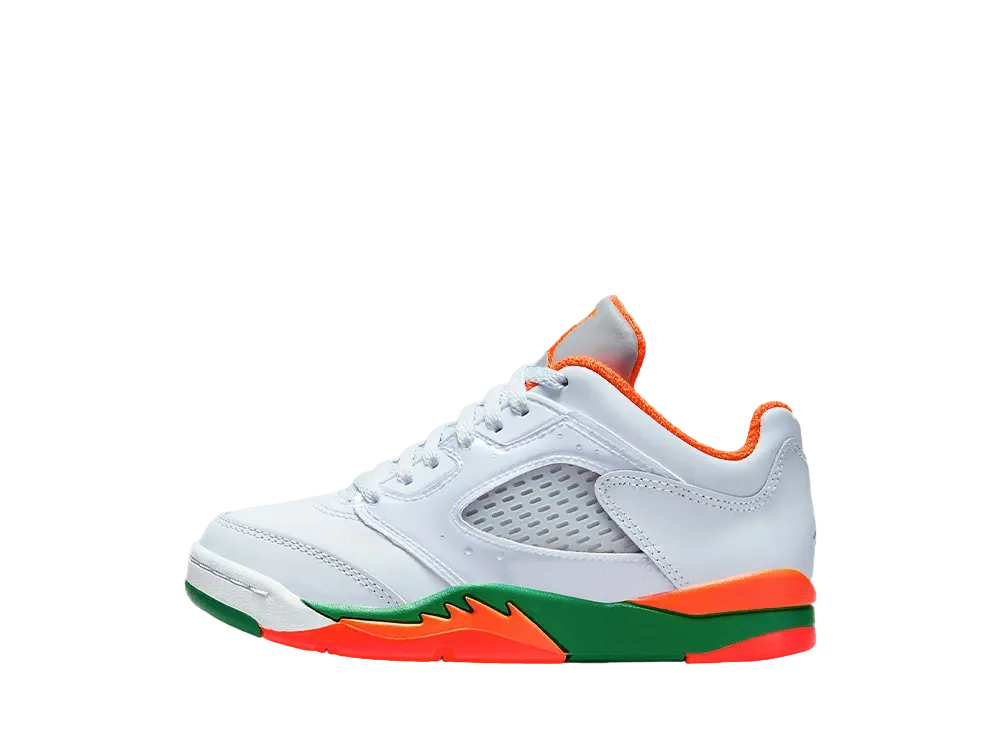 Nike PS Air Jordan 5 Retro Low "Football Grey/Pine Green/Brilliant Orange"
