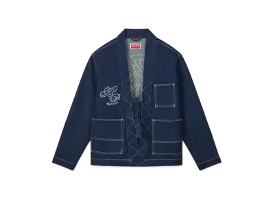 KENZO 'CONSTELLATION' Embroidery KIMONO "Rinse Blue Denim"