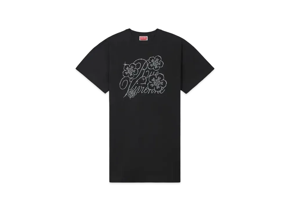 KENZO 'CONSTELLATION' Embroidery T-shirt Dress "Black"