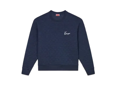 KENZO 'WEAVE' Embroidery Classic Sweat "Blue Black"