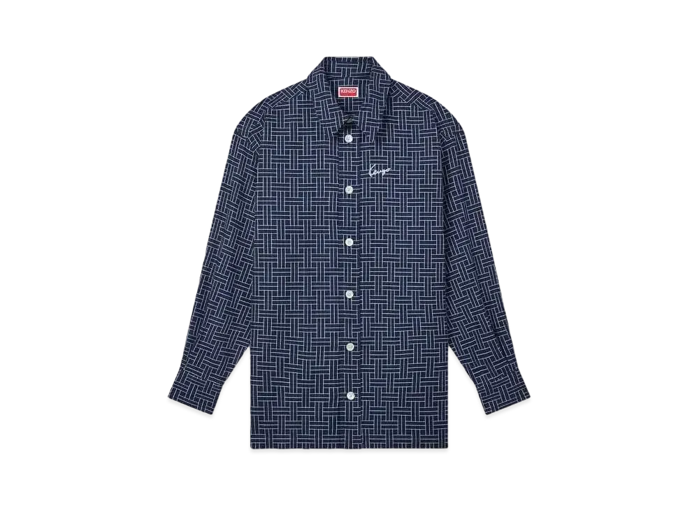 KENZO 'WEAVE' Oversize Shirt "Midnight Blue"