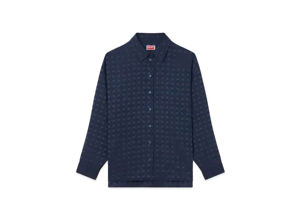 KENZO 'WEAVE' Drop Shoulder Shirt "Midnight Blue"