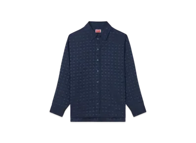 KENZO 'WEAVE' Drop Shoulder Shirt "Midnight Blue"