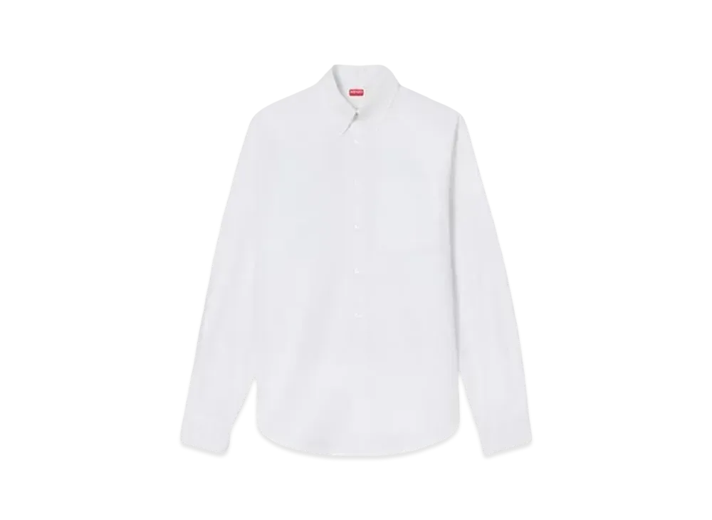 KENZO 'WEAVE' Jacquard Slim Shirt "White"
