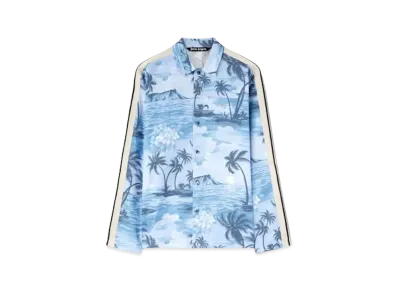 PALM ANGELS Sunset Track Shirt "Indigo Blue"
