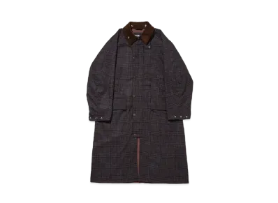 Barbour SNOWDON Japan Limited Glen Check Wool Coat "Brown"