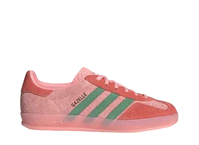 adidas Women's Gazelle Indoor "Semi Pink Spark/Preloved Green/Preloved Scarlet"