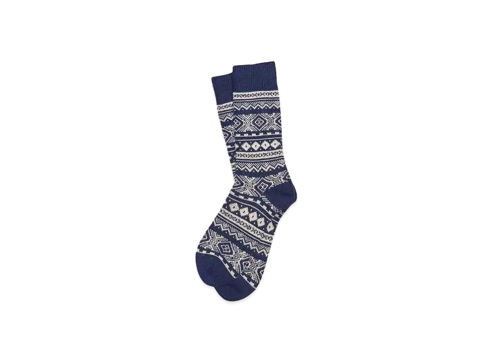 Barbour Fair Isle Pattern Socks "Navy"