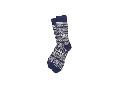 Barbour Fair Isle Pattern Socks "Navy"