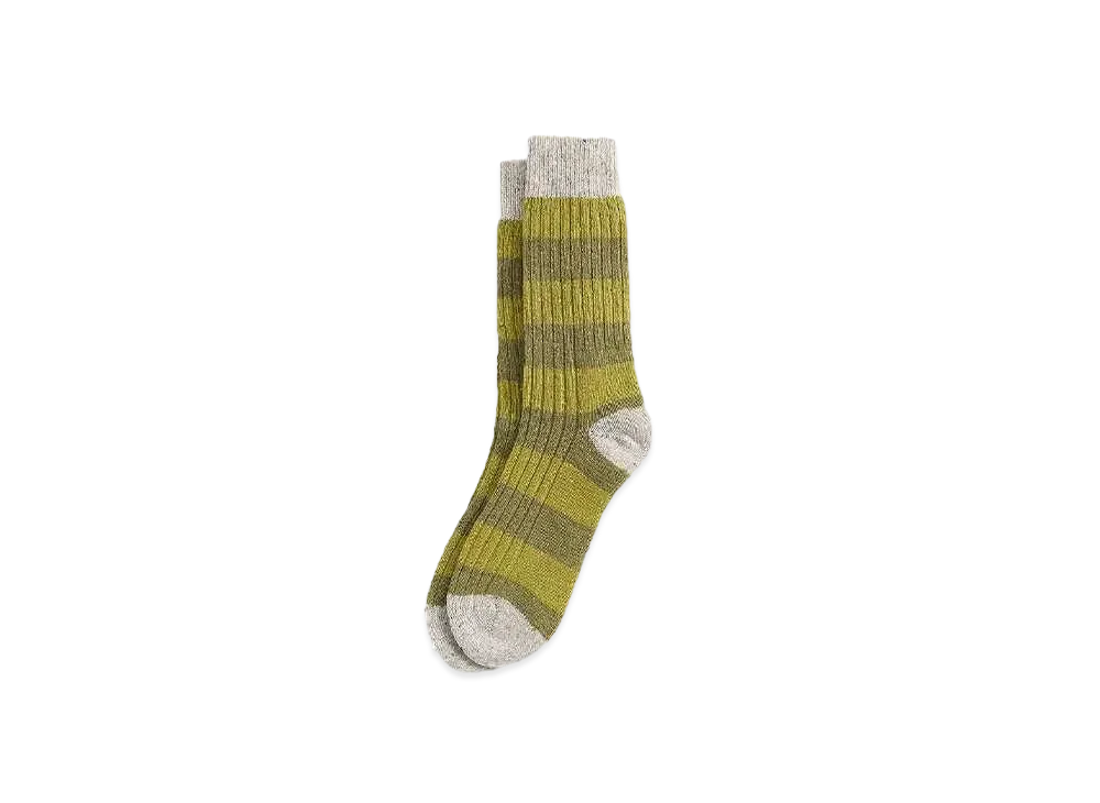 Barbour Horton Border Socks "Olive"