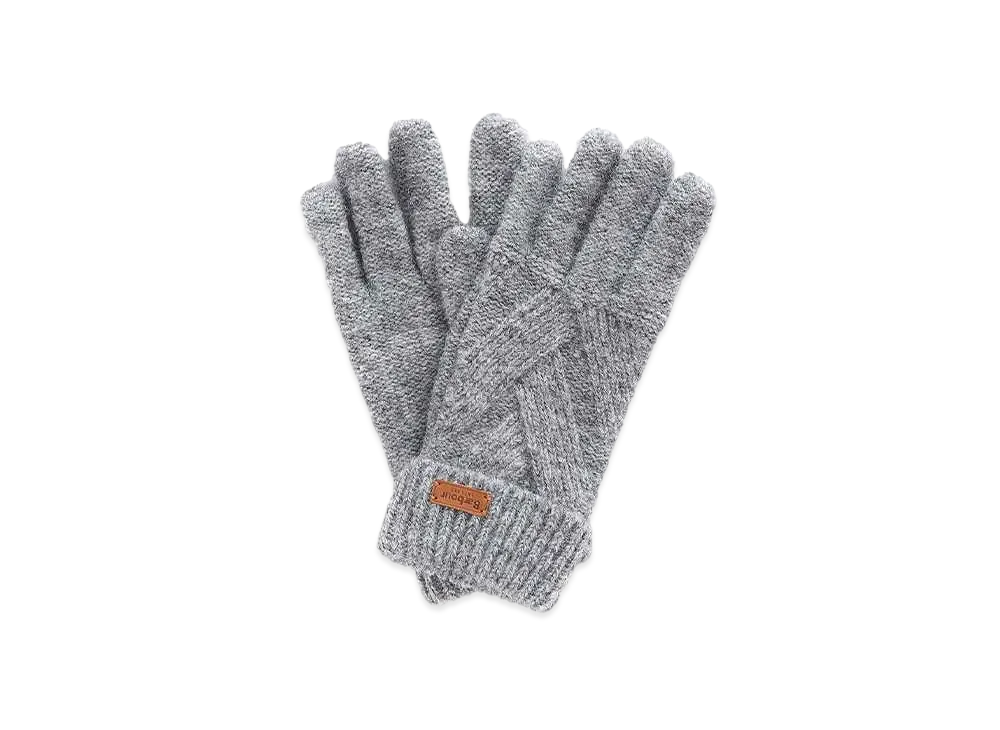 Barbour Dace Cable Knit Gloves "Gray"