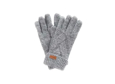 Barbour Dace Cable Knit Gloves "Gray"