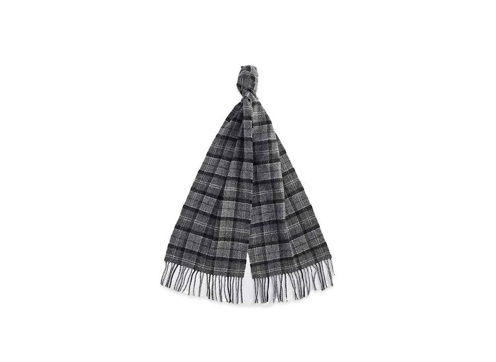 Barbour Wool Tartan Scarf "Black"