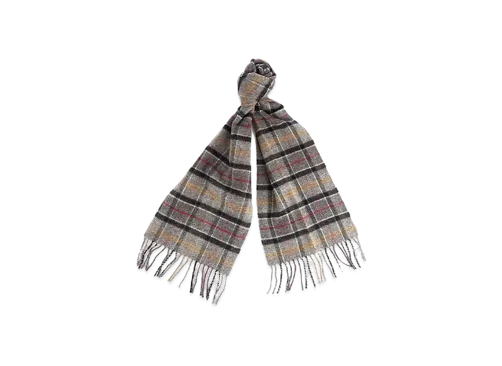 Barbour Wool Tartan Scarf "L Gray"
